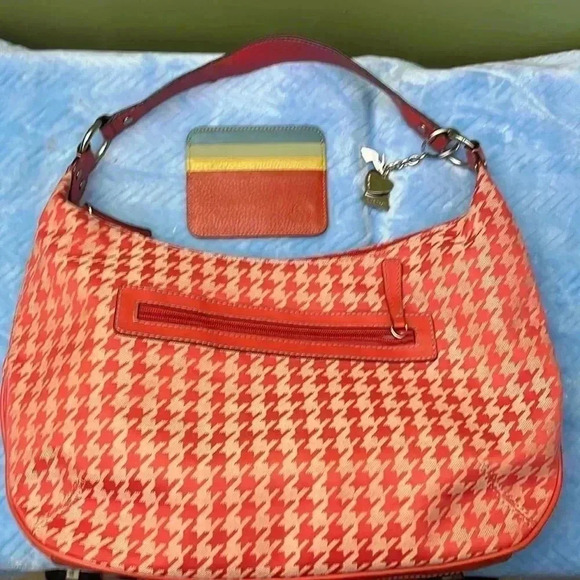 Nine West Handbags - Nine West Orange Houndstooth Hobo Bag and NEW Leather Multi-Color Wallet